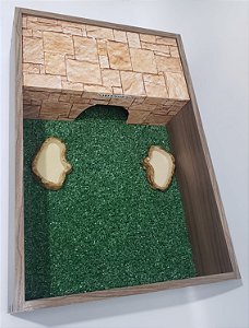 Terrário Madeirado P/ Jabuti Tartaruga  65x45x17  - Artexotics